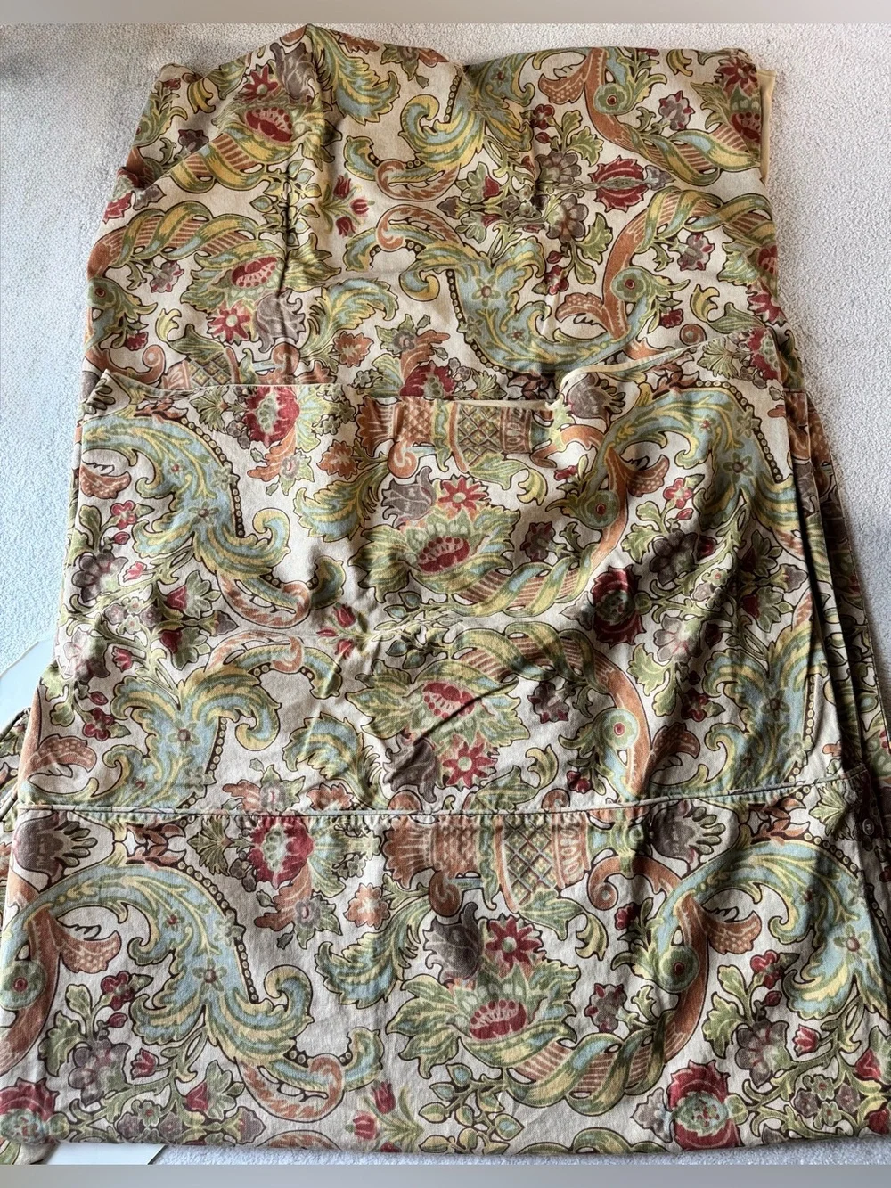 Pottery Barn Simone KING Linen Cotton Duvet Cover + (2) Standard Shams